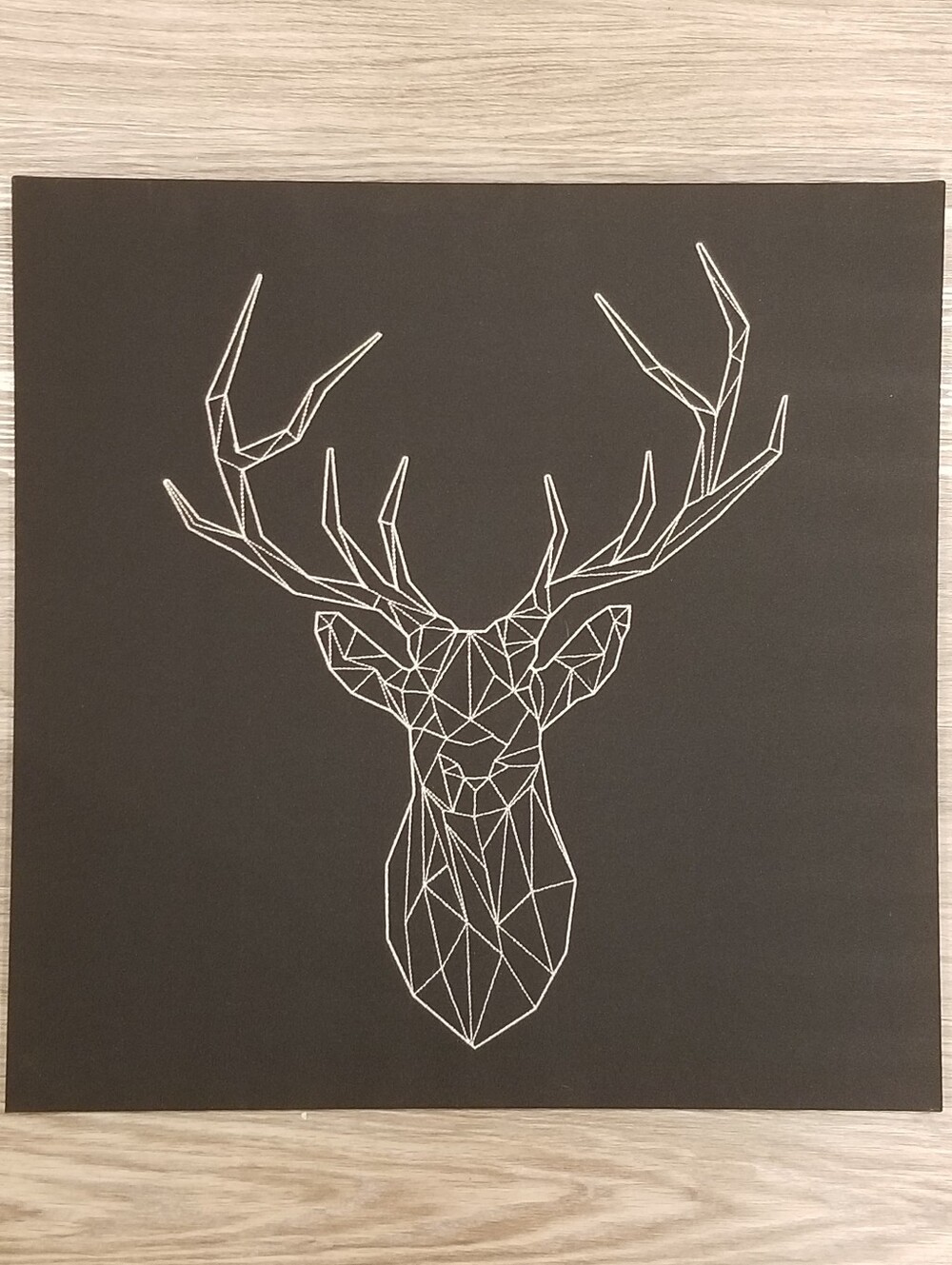 [IKEA] Geometric Stag Wall Art Canvas - Black and White 22x22